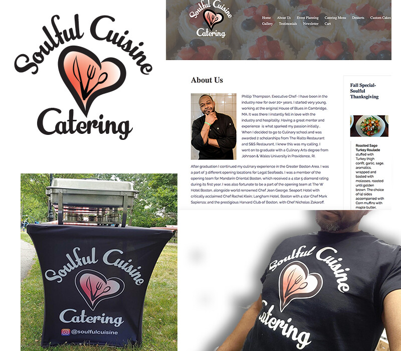 Logo and website design for catering company